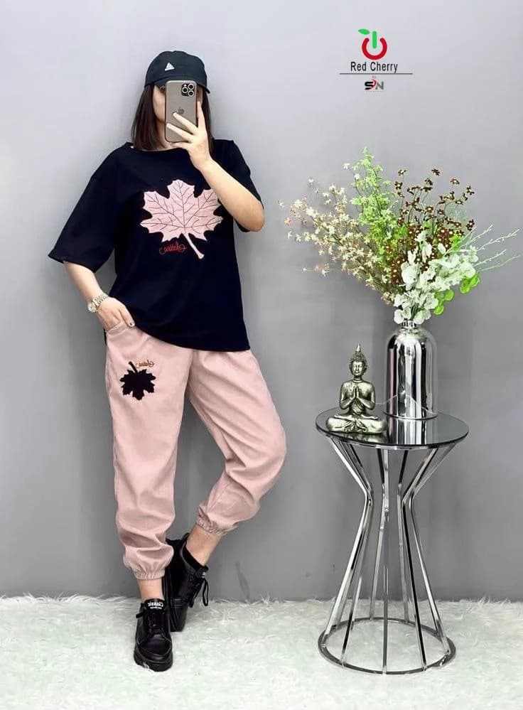 Women Elegant Monochrome Loungewear Suit