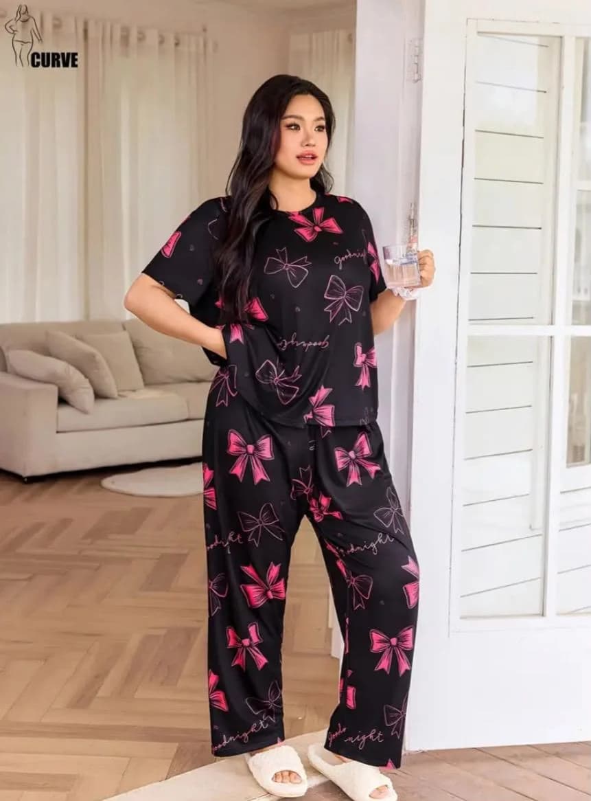 Women Parisian Chic Printed Home Pajamas