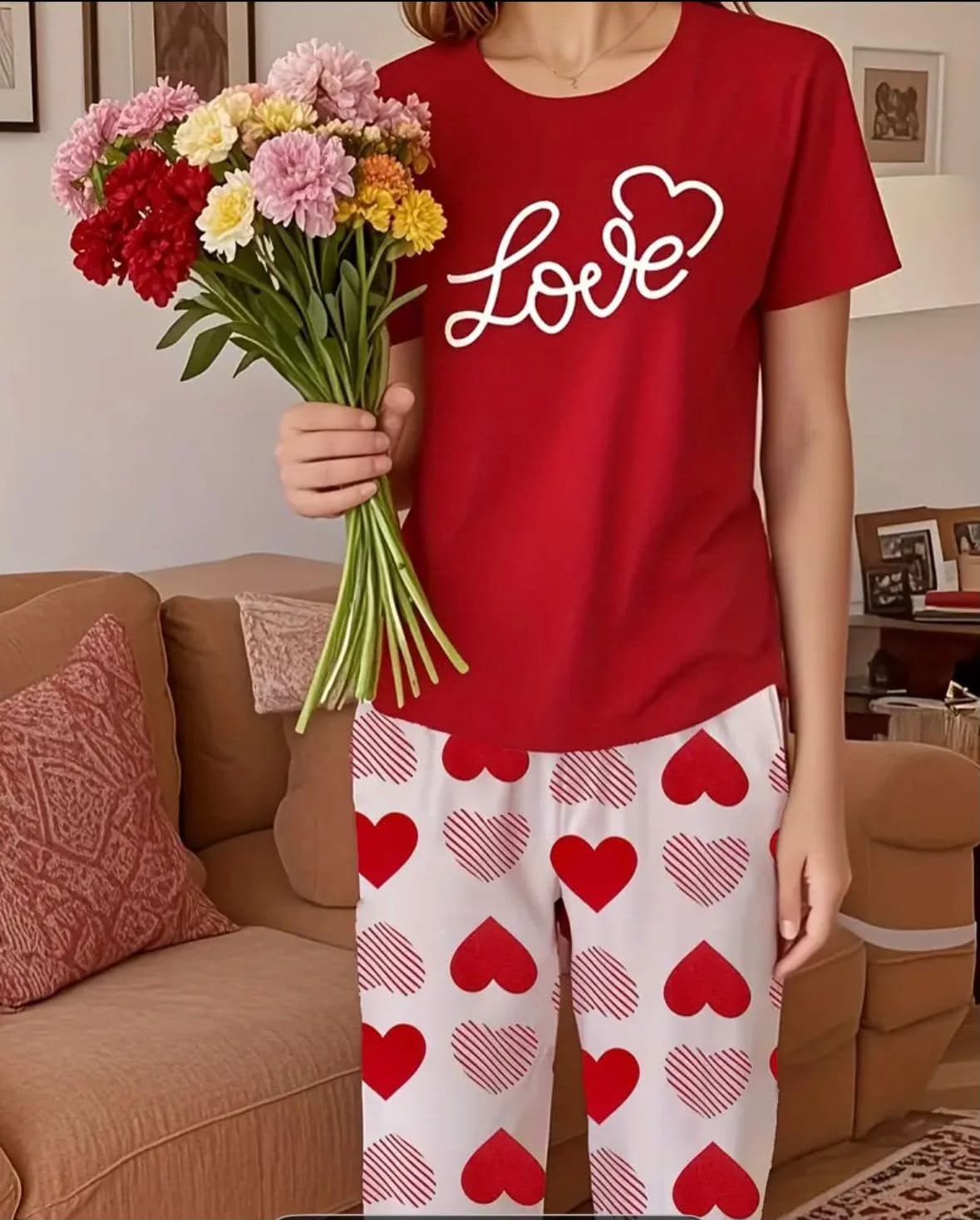 Women Dusty Rose Blossom Nightwear Set