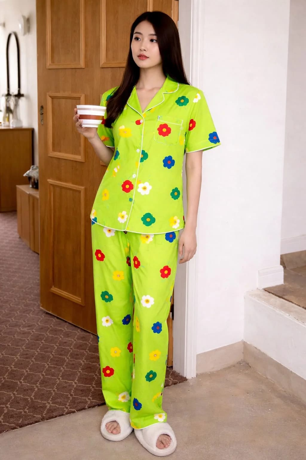 Women Sky Blue Dream Soft Cotton Lounge Set