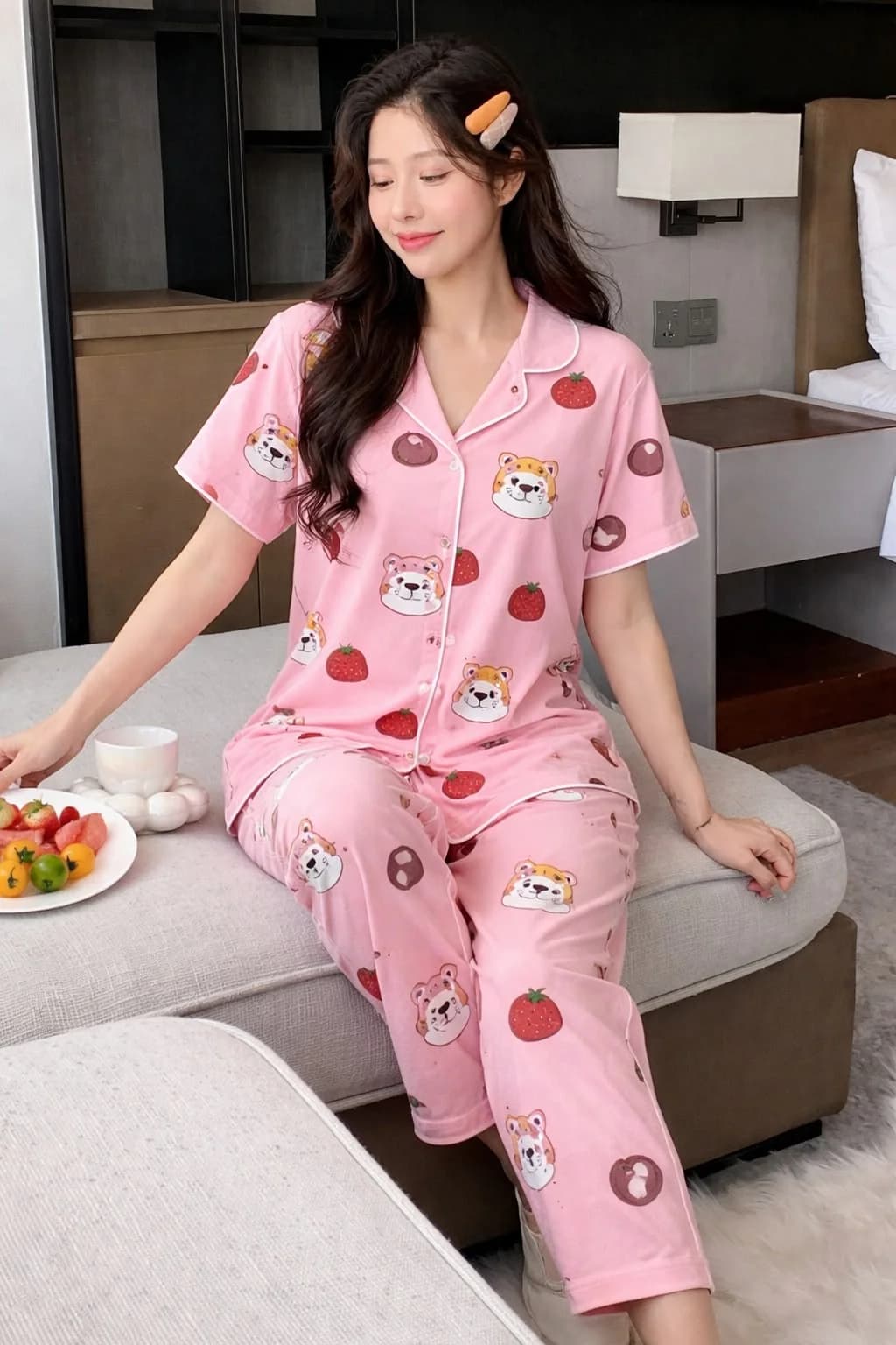 Women Cozy Knit Texture Casual Home Suit