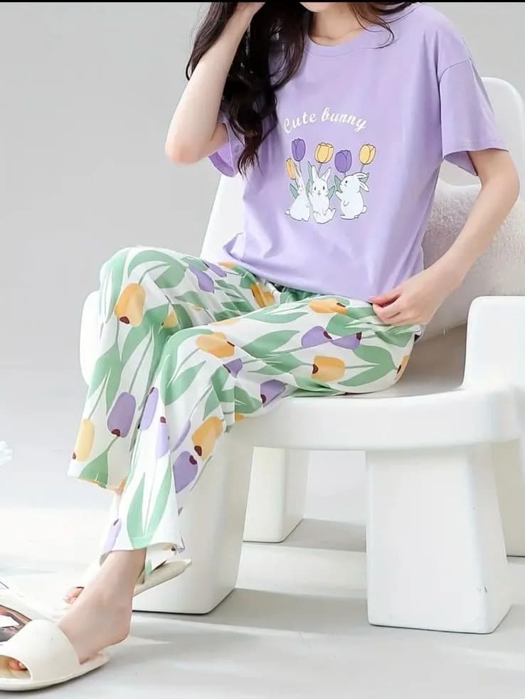 Women Ocean Blue Relaxed Fit Loungewear