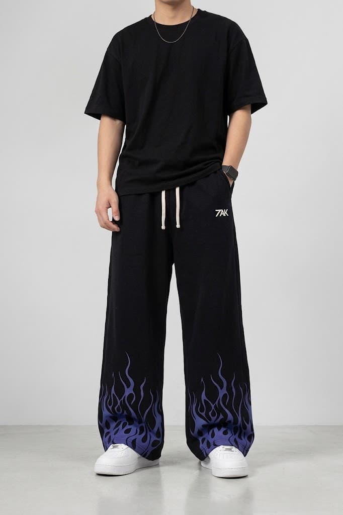 Cobalt Fire Baggy Trousers