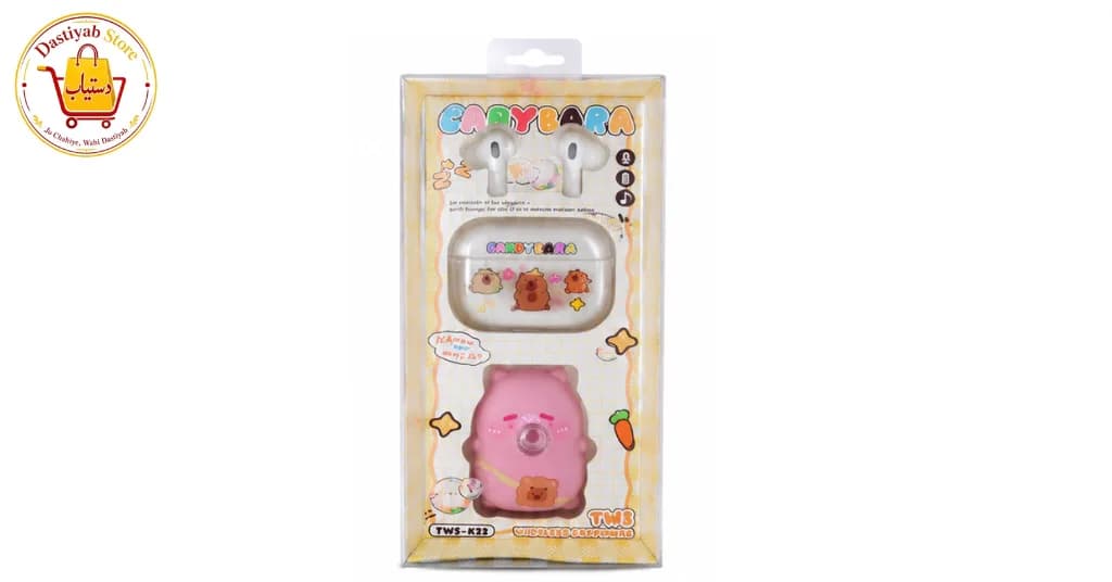 Capybara TWS-K22 Wireless Earbuds — Cute Character Design, Bluetooth 5.0, Fast Pairing